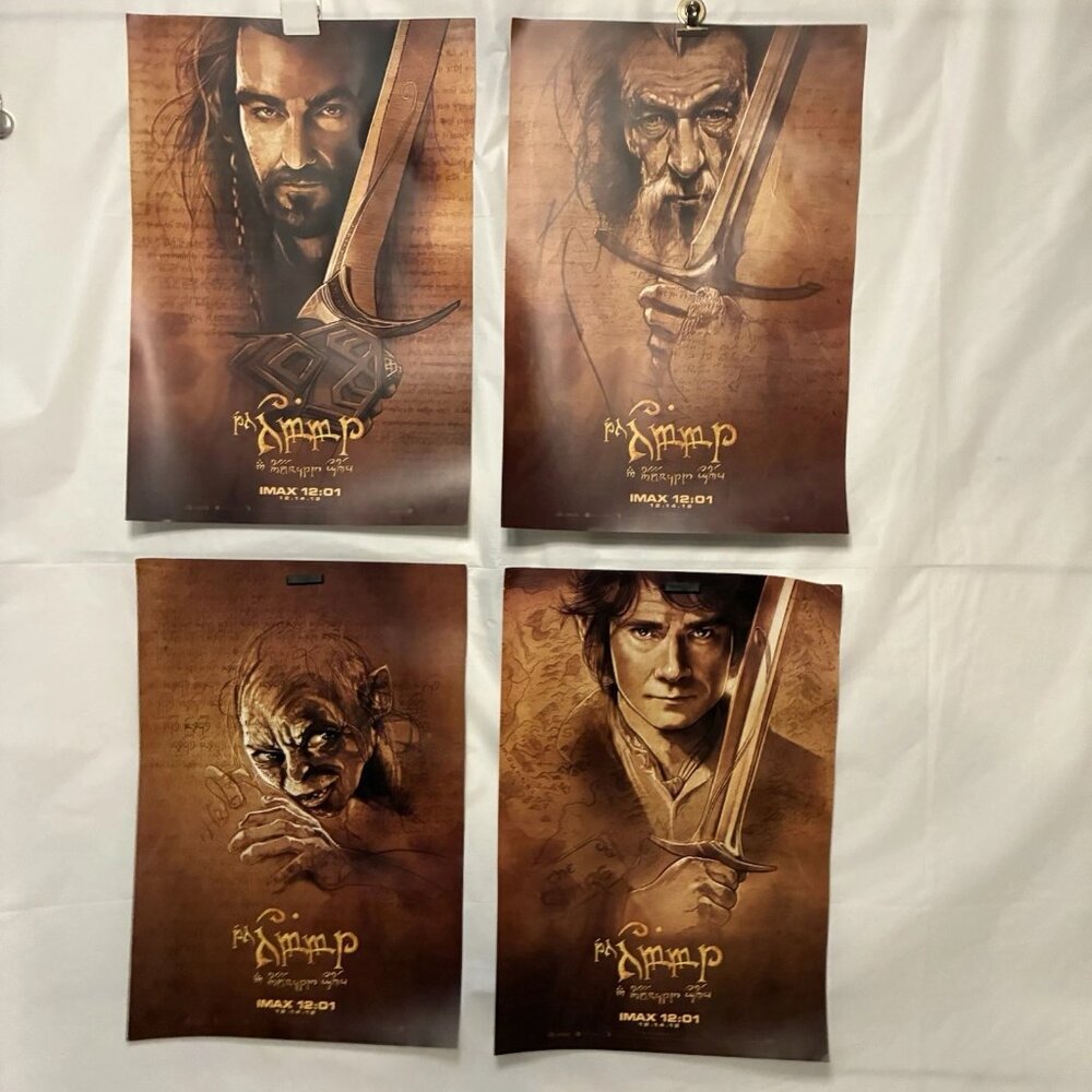 The Hobbit IMAX Movie Poster Set (4) – Original Theatrical Character Art